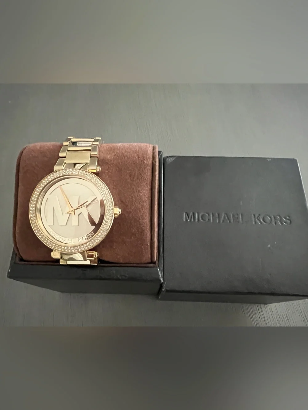 Michael Kors Gold Stainless Steel Link Watch-Used